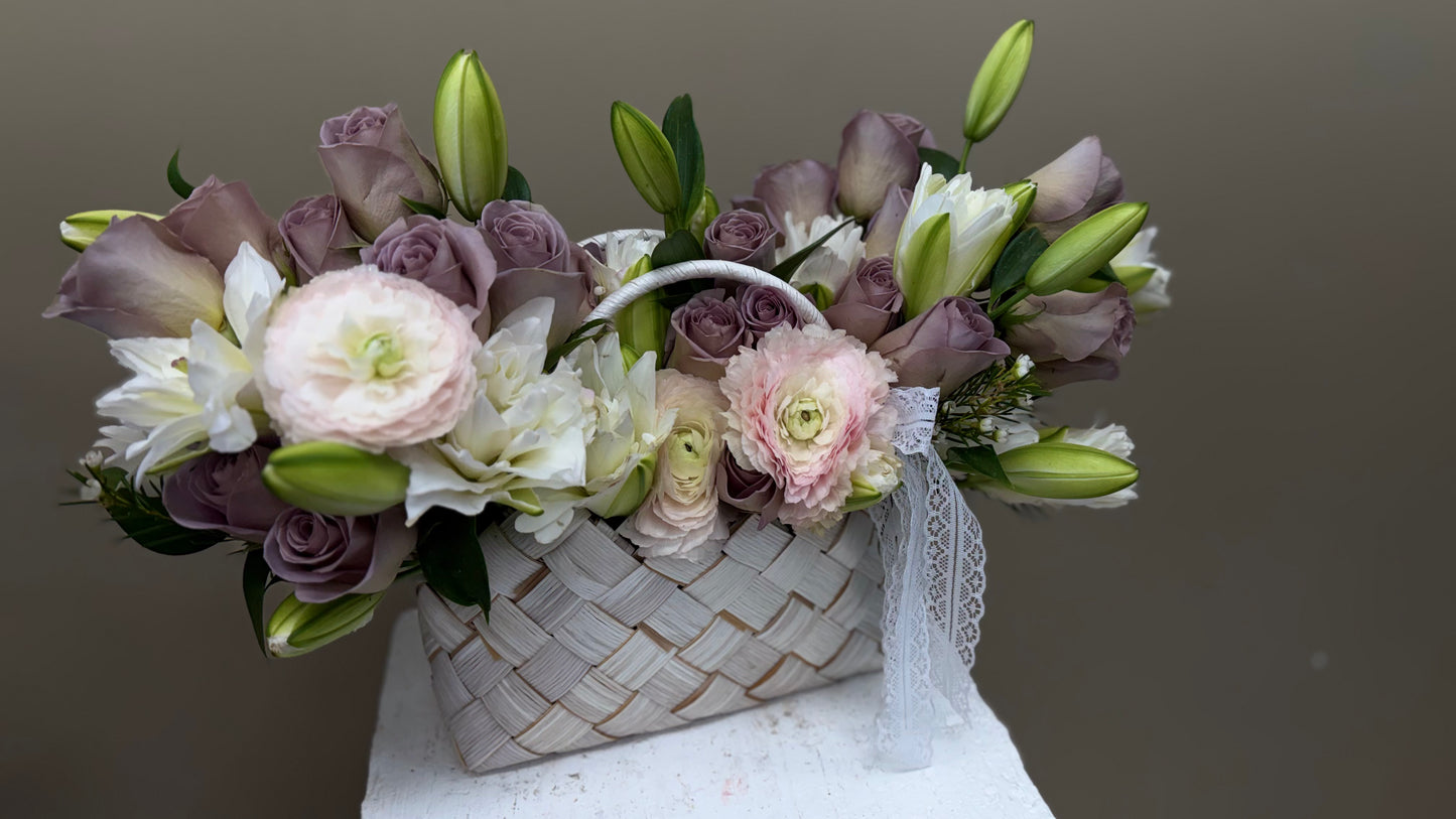 Lace & Lavender Basket