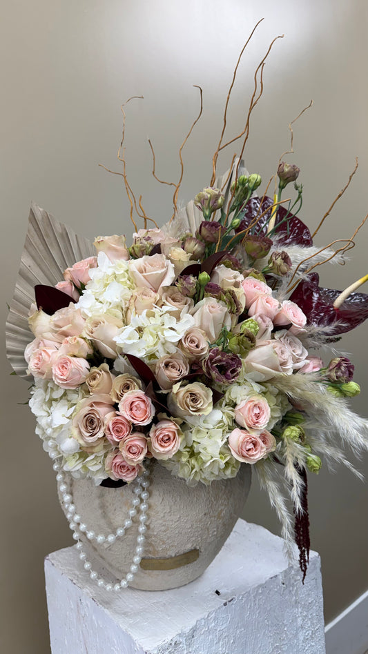 Pearl & Bordeaux Arrangement