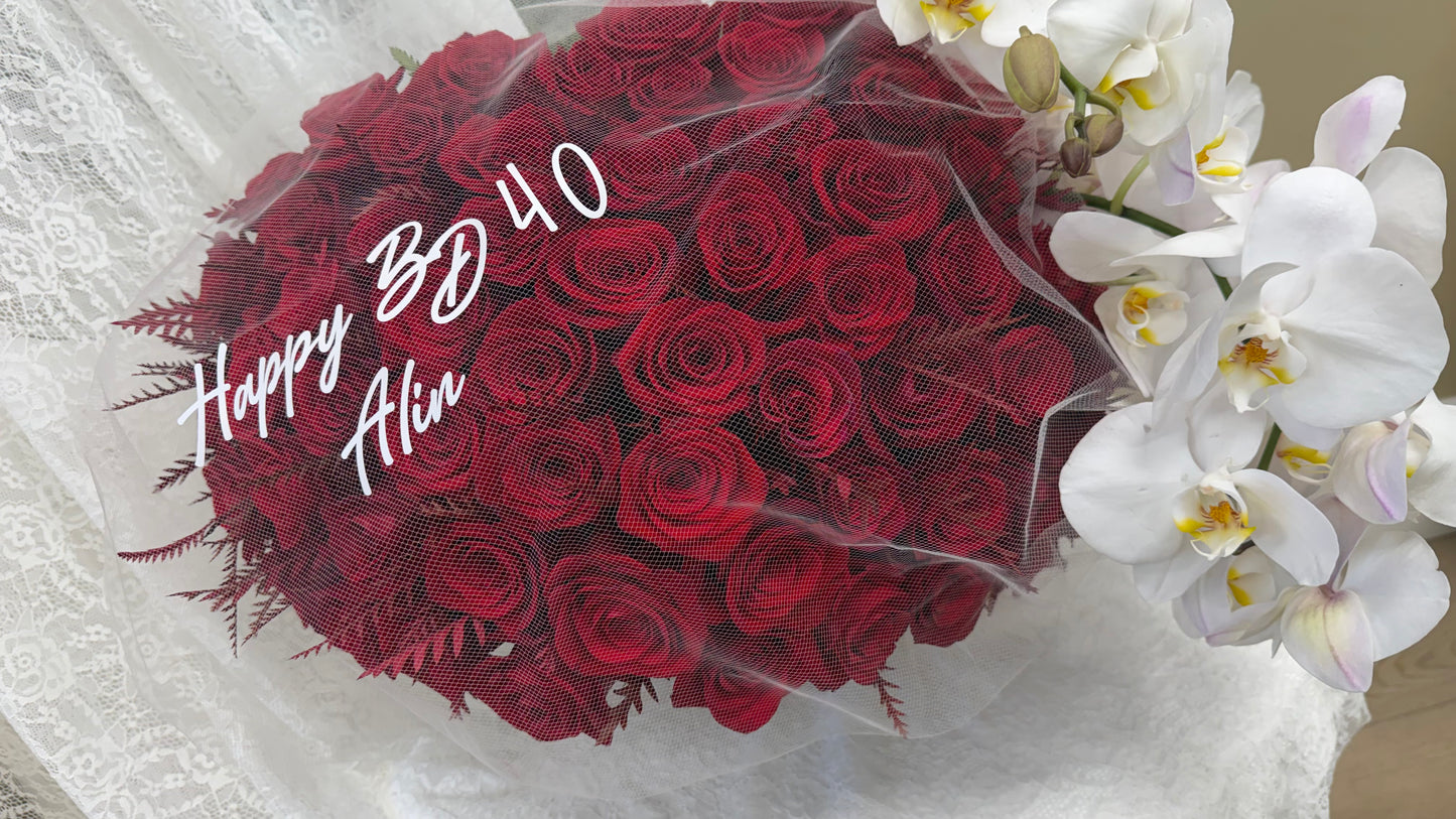 Red Orchid Vase Arrangement