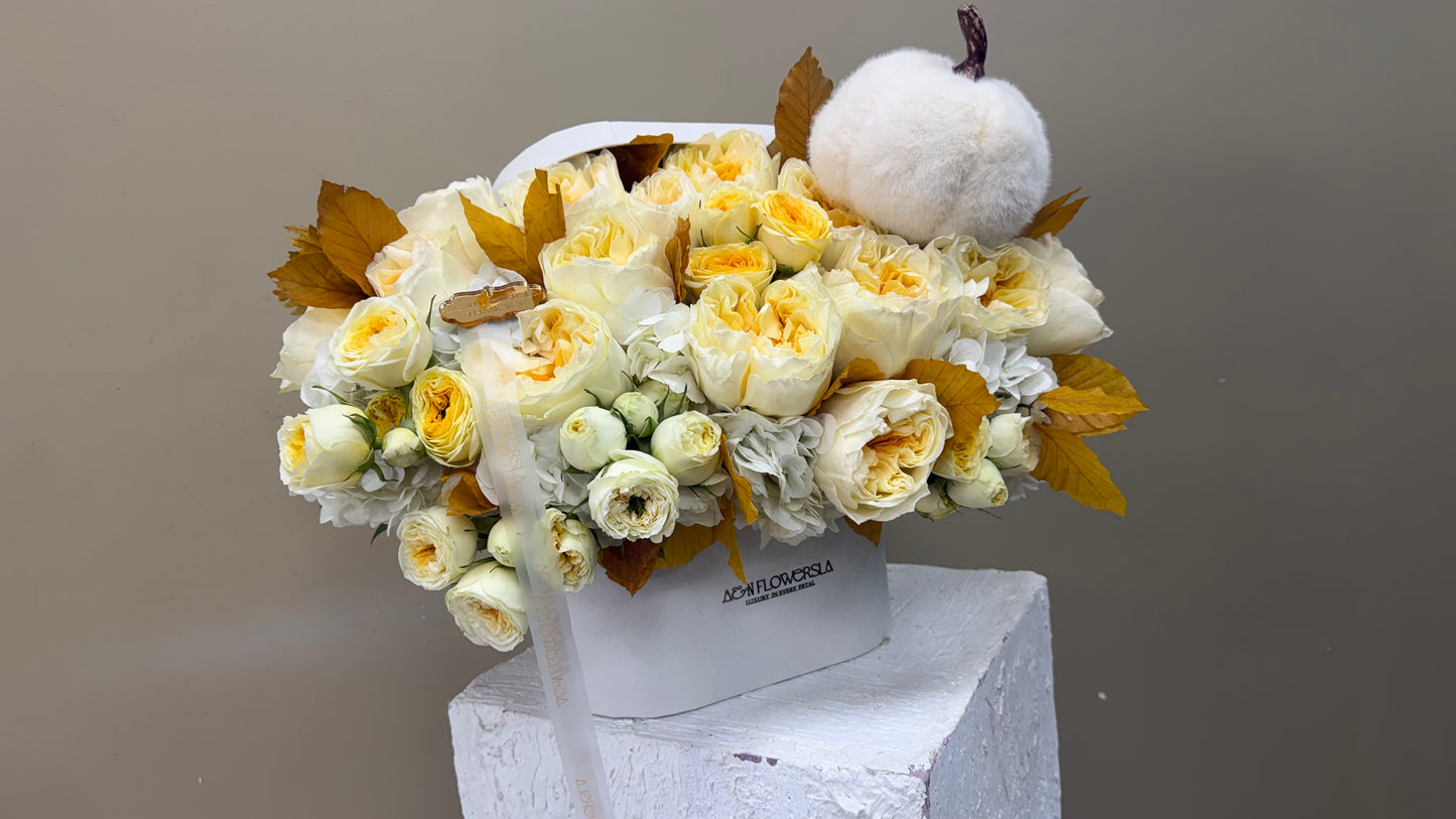Golden Pumpkin Wishes Box