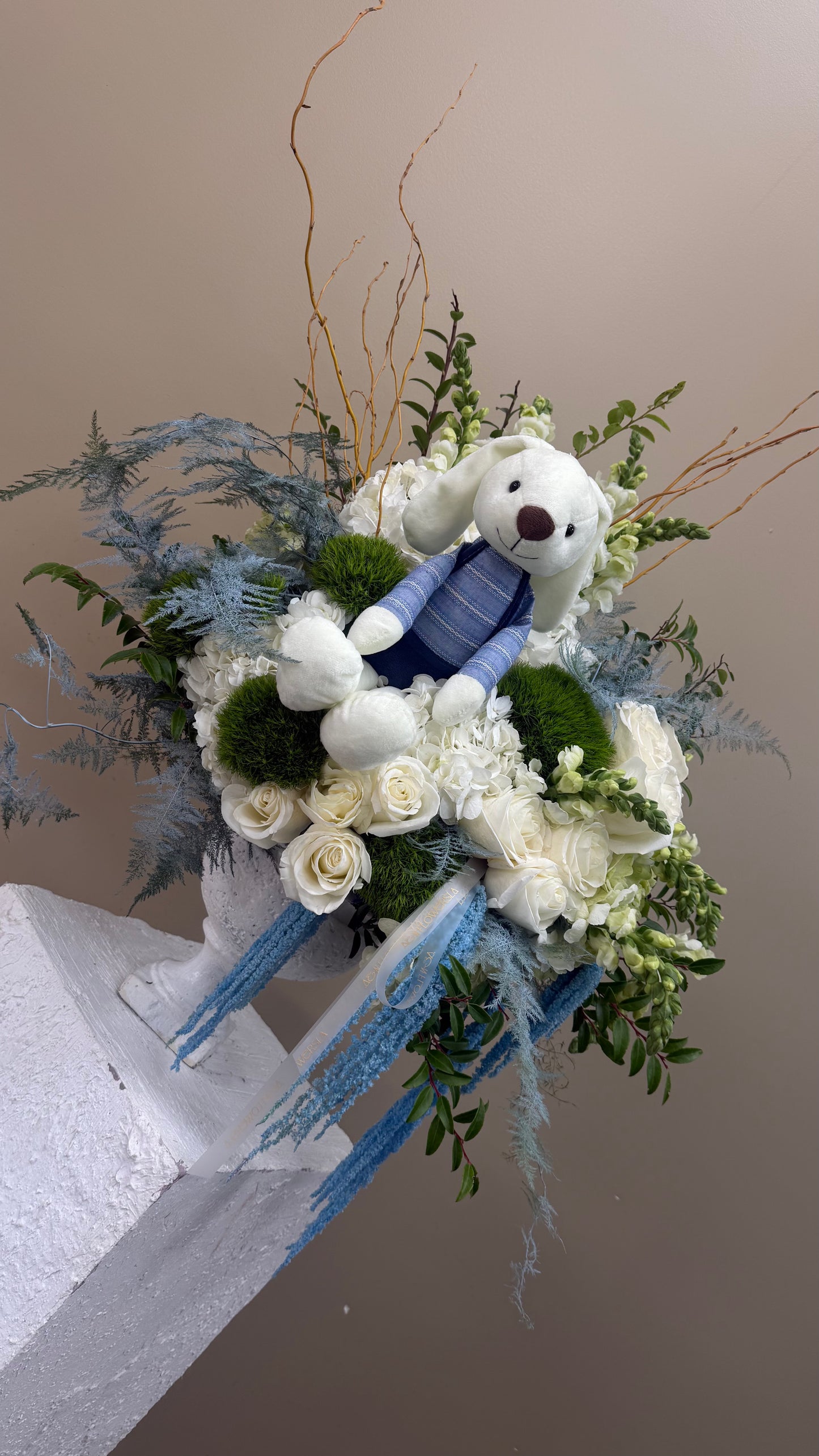 Grand Blue Baby Arrangement