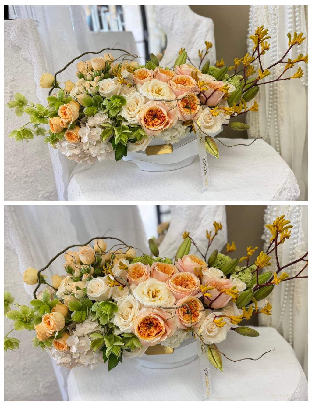 Orange garden roses - Arrangements - A&N Flowers LA
