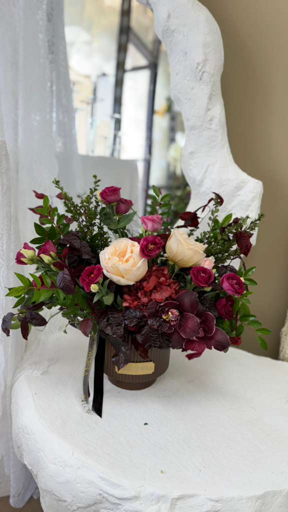 Peach and Magenta Garden - Arrangements - A&N Flowers LA