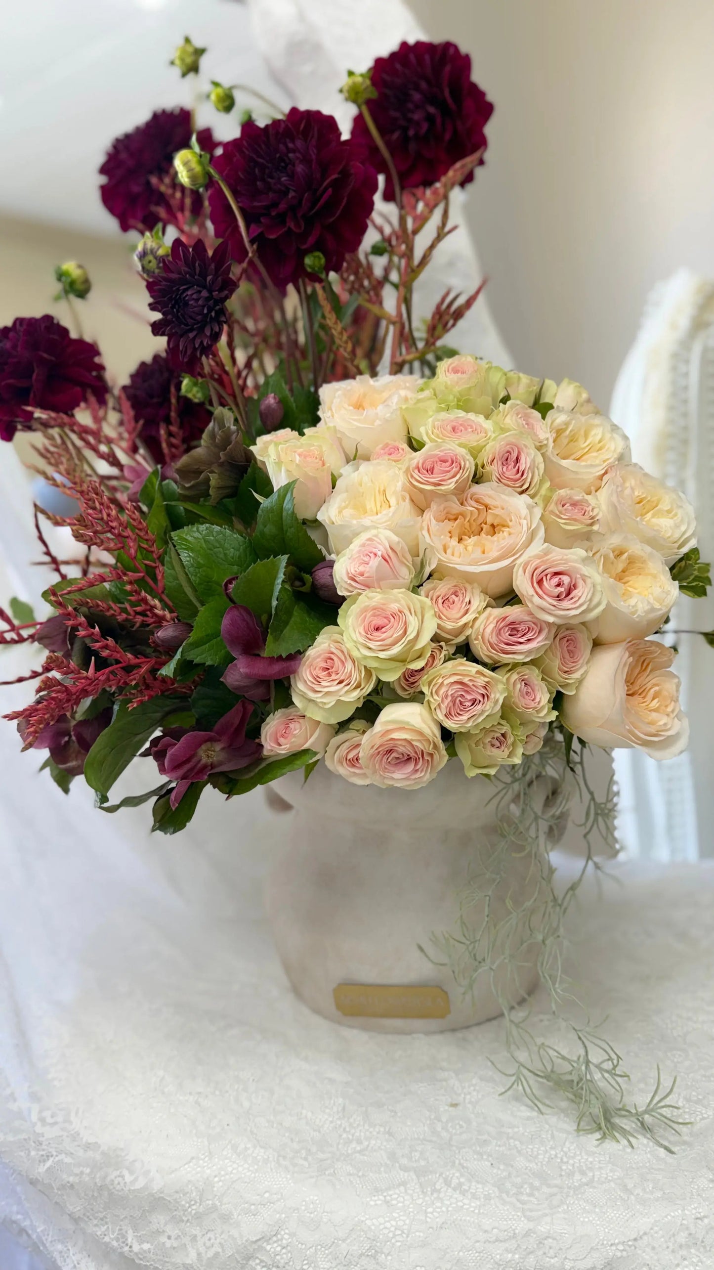 Velvet Contrast Arrangement - Arrangements - A&N Flowers LA