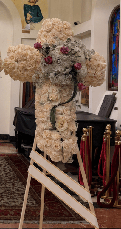 Huge Cross - Funeral - A&N Flowers LA