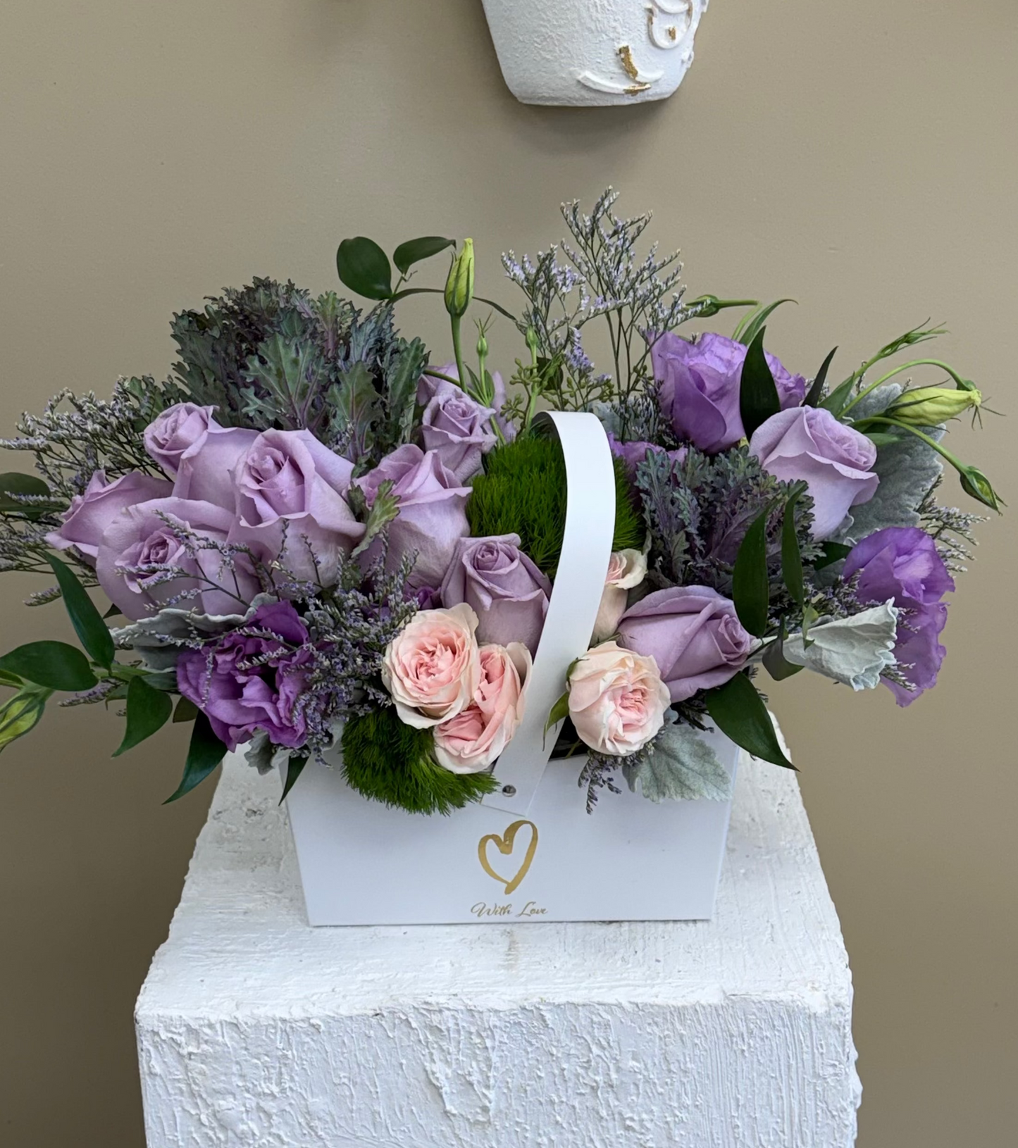 Lavender Mist Purse Arrangement