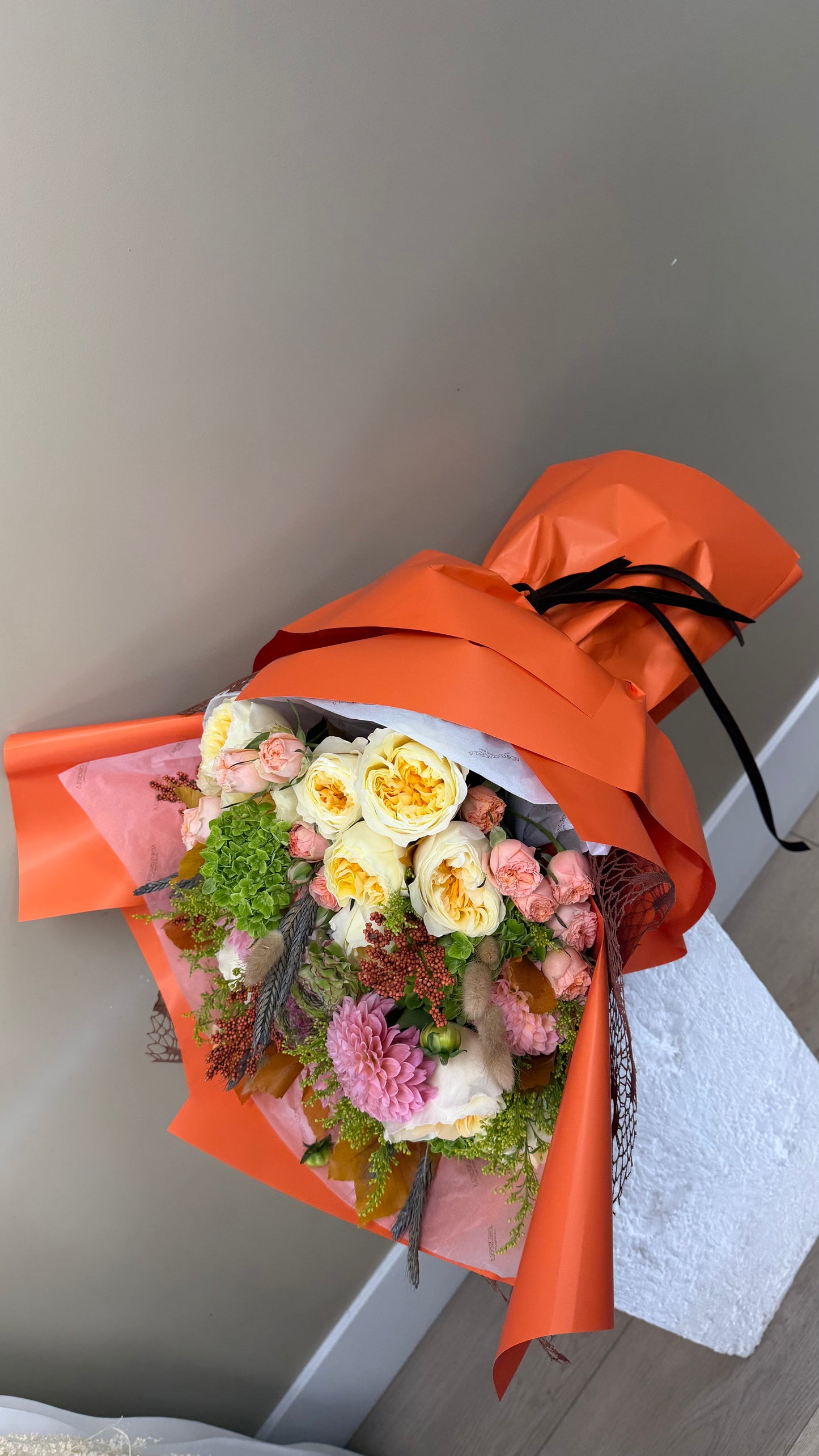 Orange & Ivory Bouquet