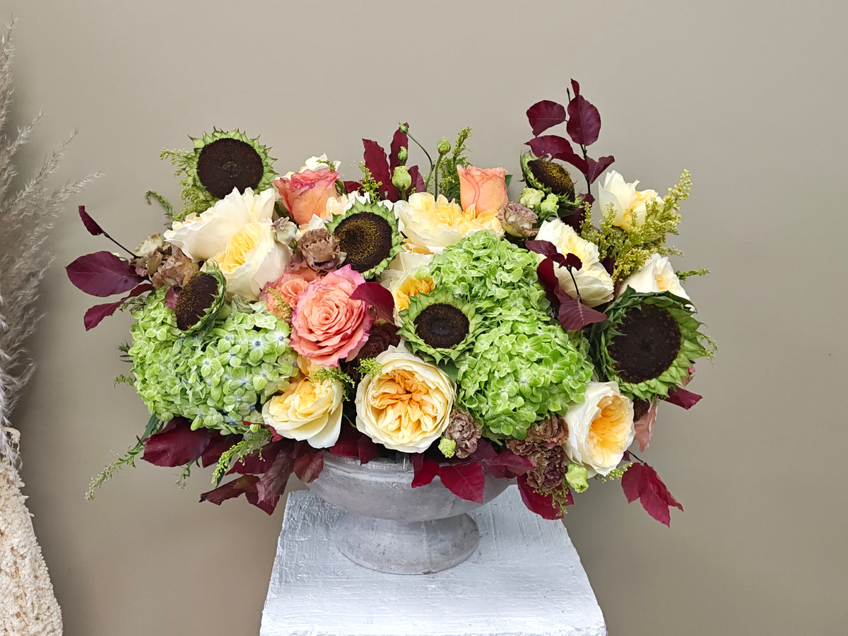 Autumn Sunflower & Rose Arrangement