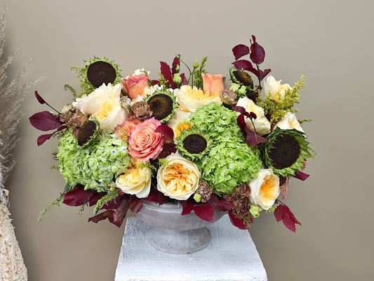 Autumn Sunflower & Rose Arrangement