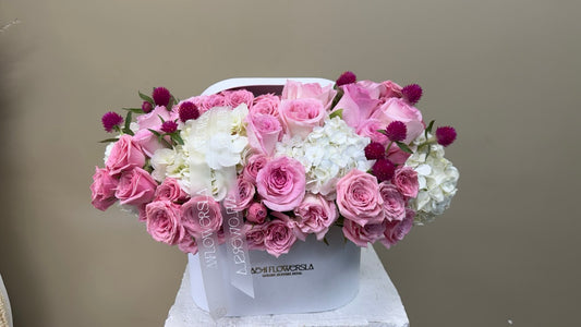 Pink Rose & Hydrangea Box