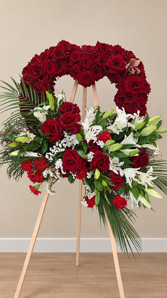 Big Red and White Heart
