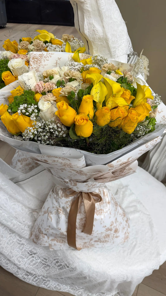 Golden Sunrise Bouquet - Bouquet - A&N Flowers LA