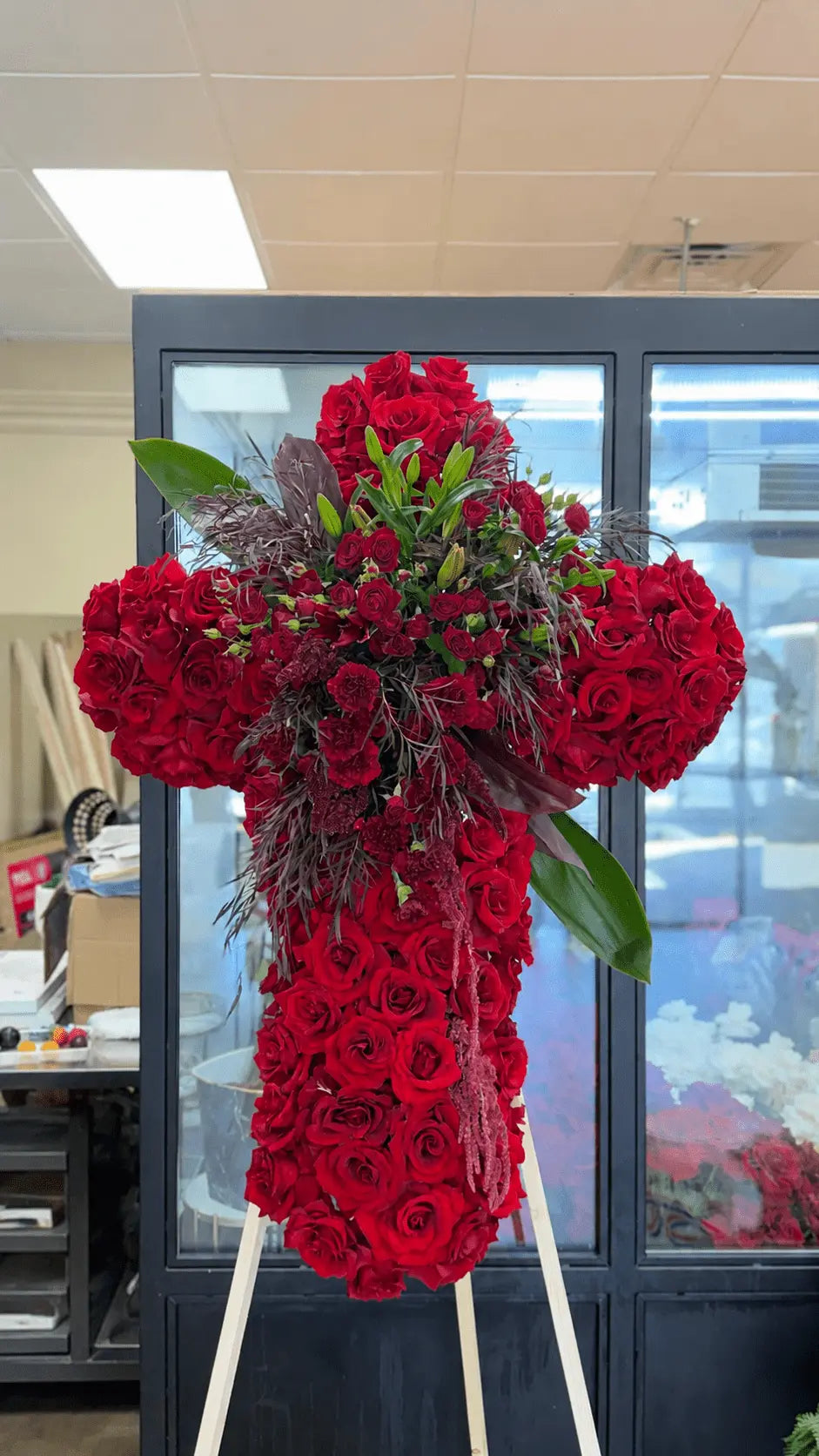 Huge Cross - Funeral - A&N Flowers LA
