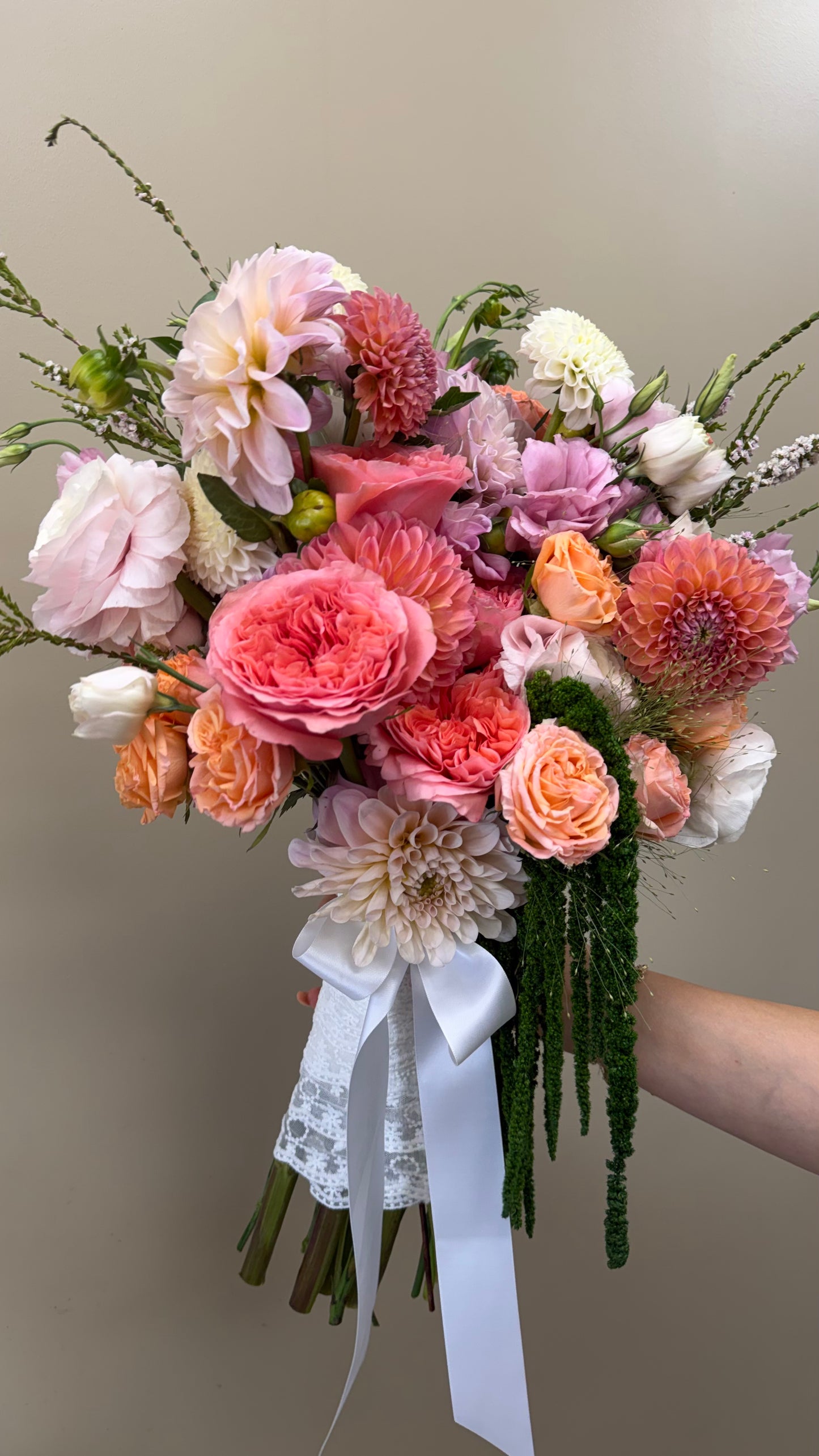 Peach Petal Bridal Bouquet