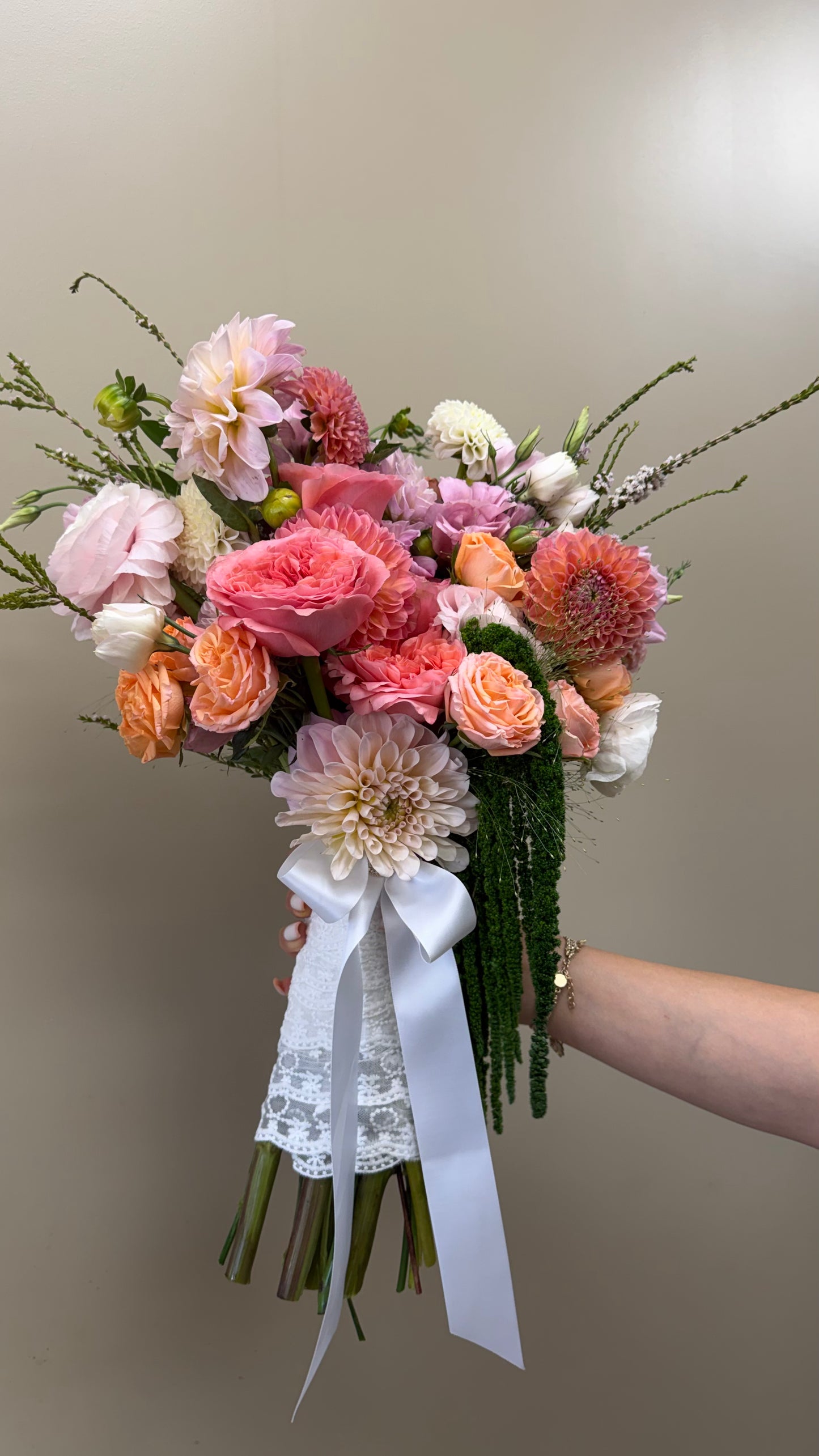 Peach Petal Bridal Bouquet