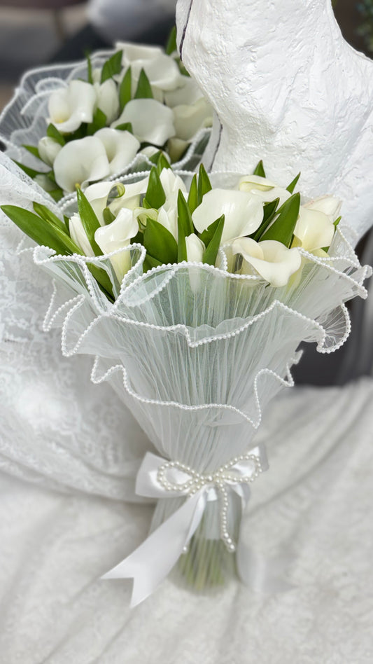 Pearl Calla Bridal Bouquet