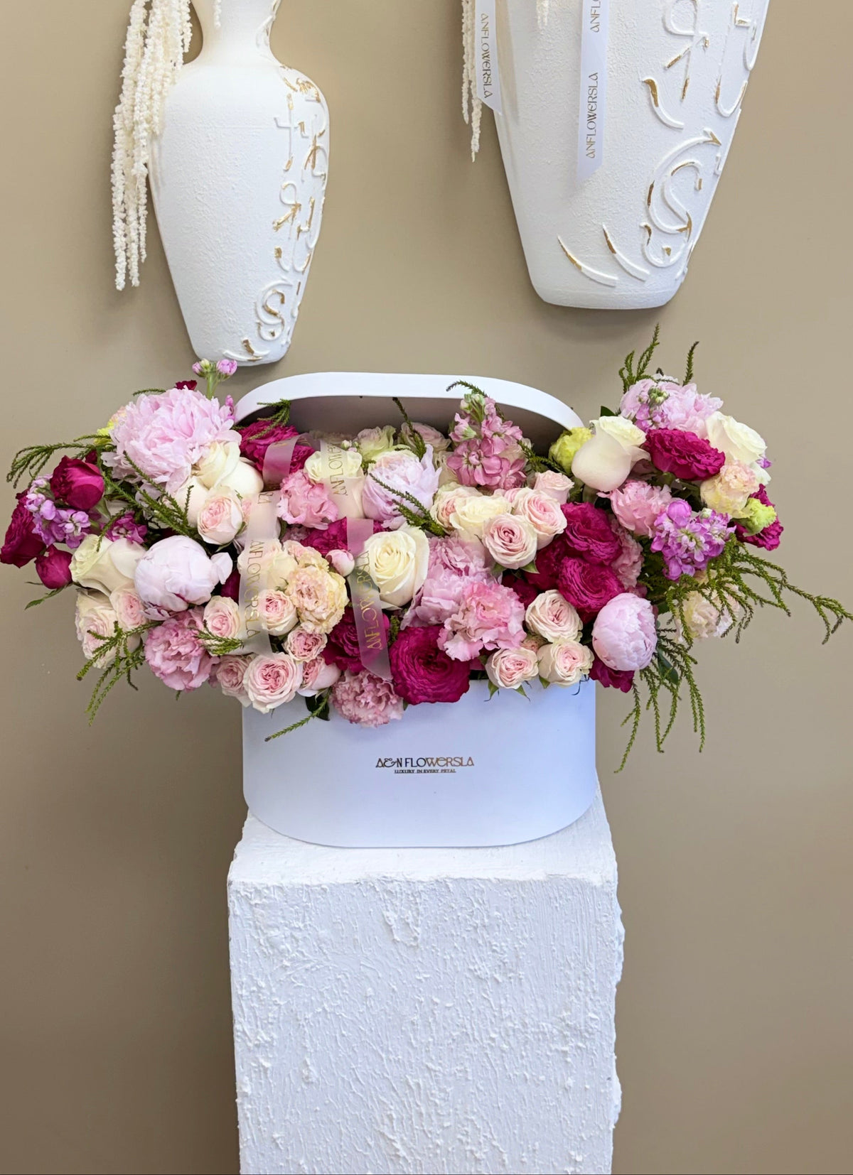 Pink Medley Flower Box