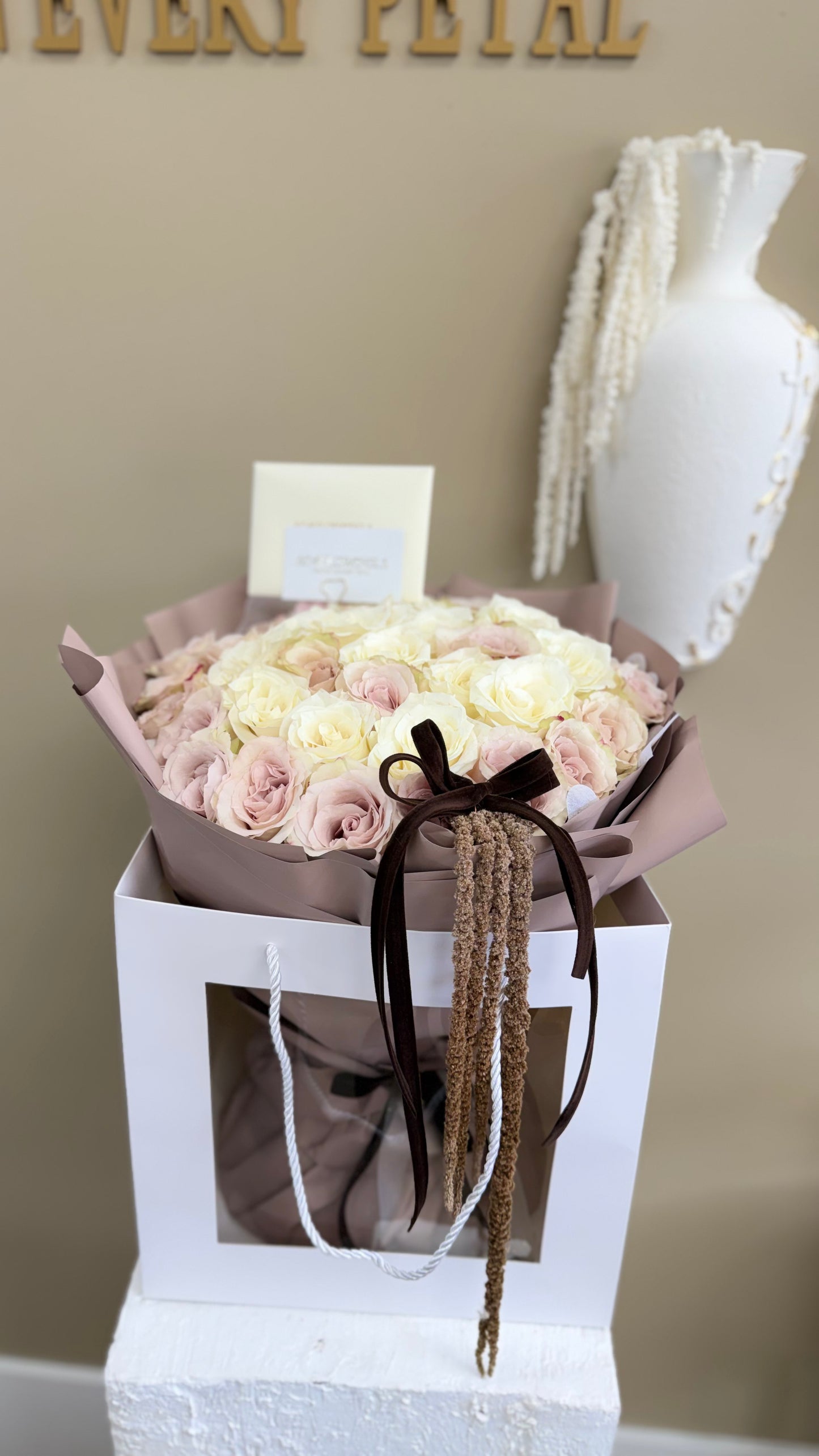 Wrapped Rose Arrangement