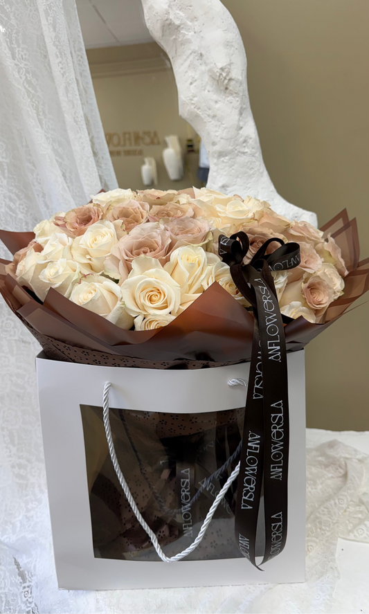 Wrapped Rose Arrangement