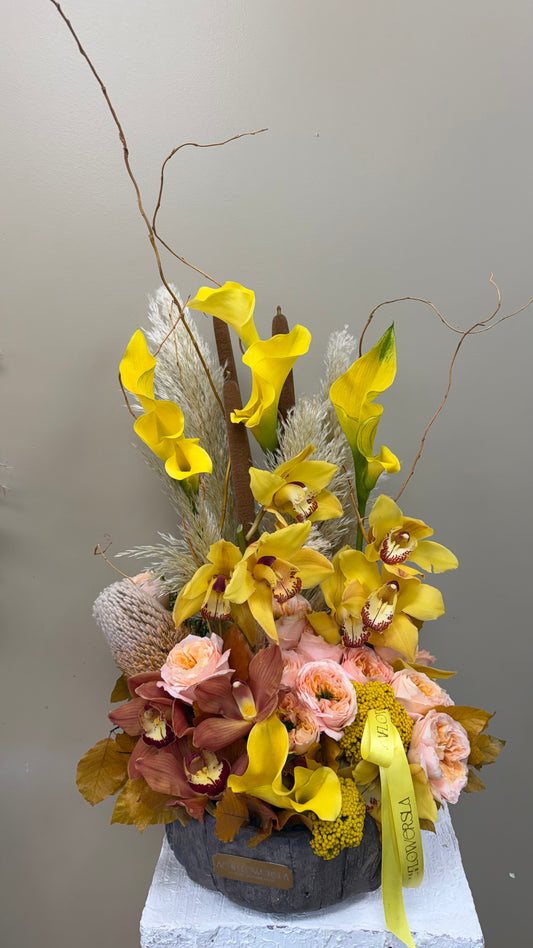 Golden Orchid Sculpture