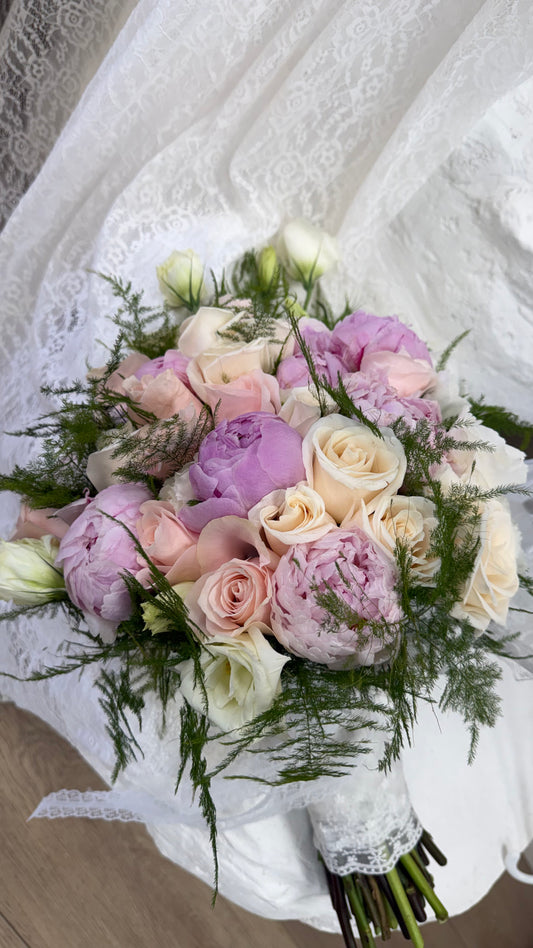 Peony Lace Bridal Bouquet