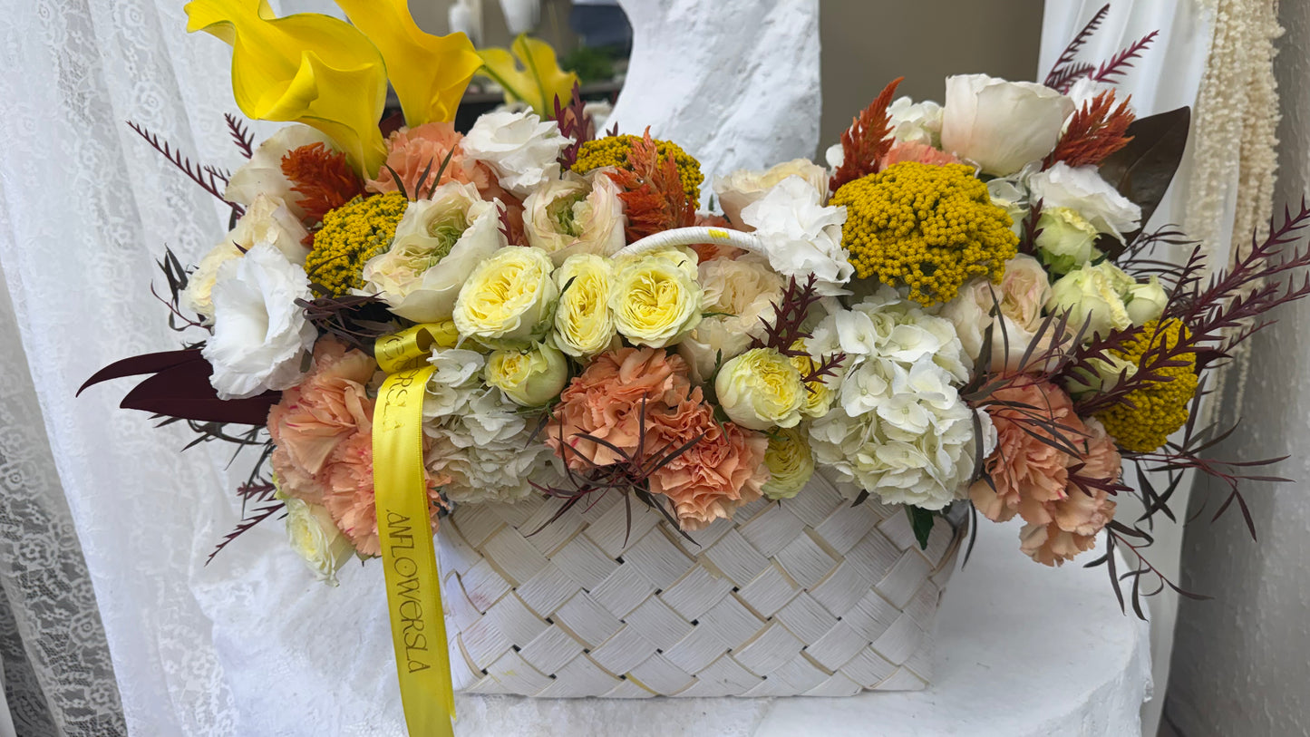 Golden Calla Basket