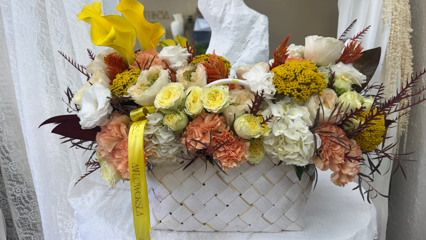 Golden Calla Basket