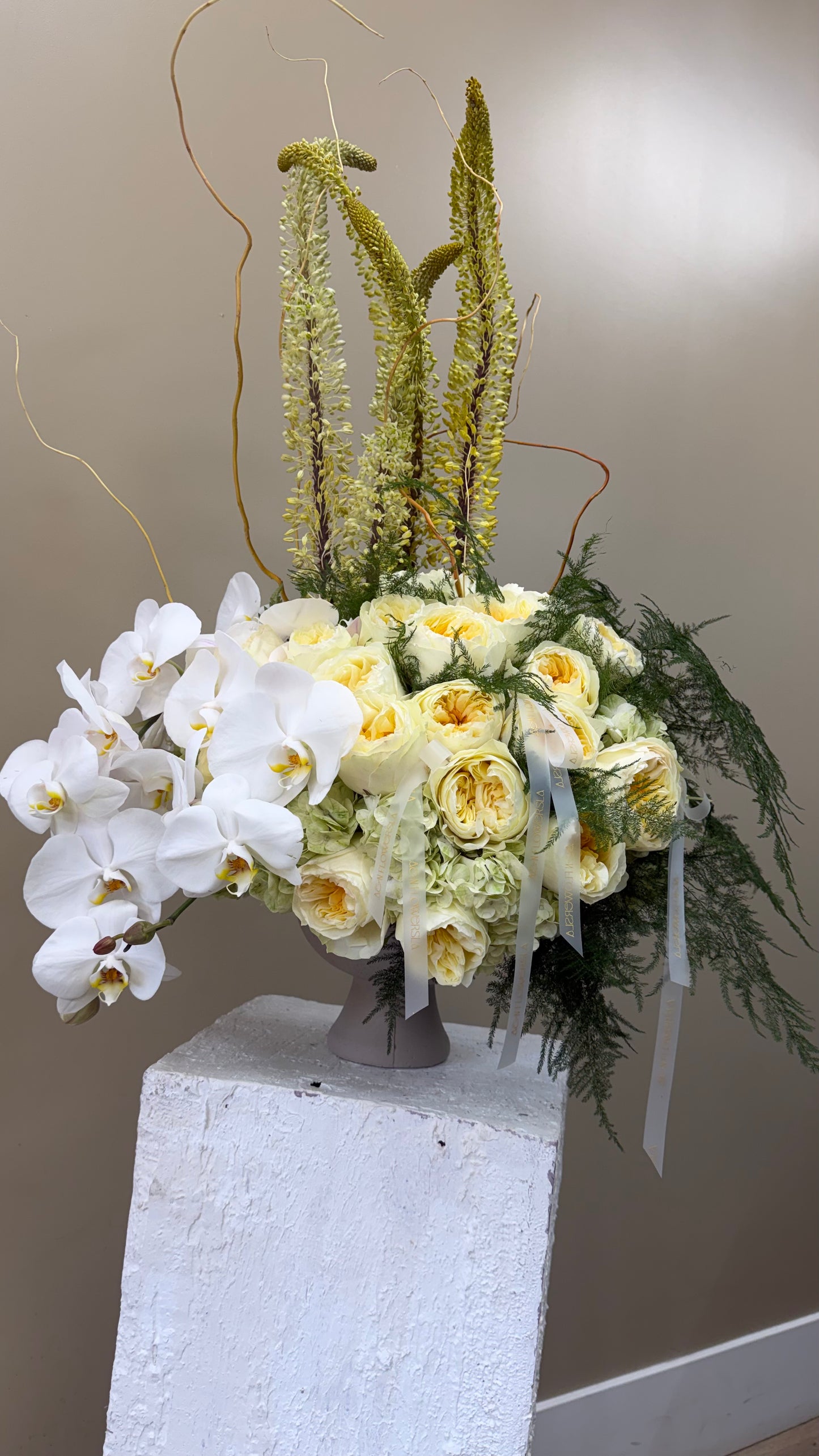 Golden Orchid Sculpture