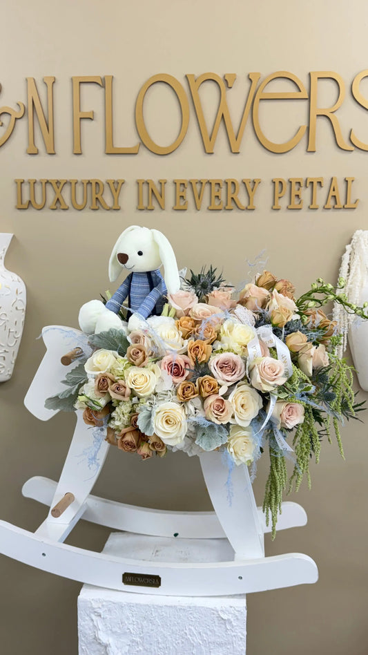 Little Gentleman Welcome - Baby Basket - A&N Flowers LA