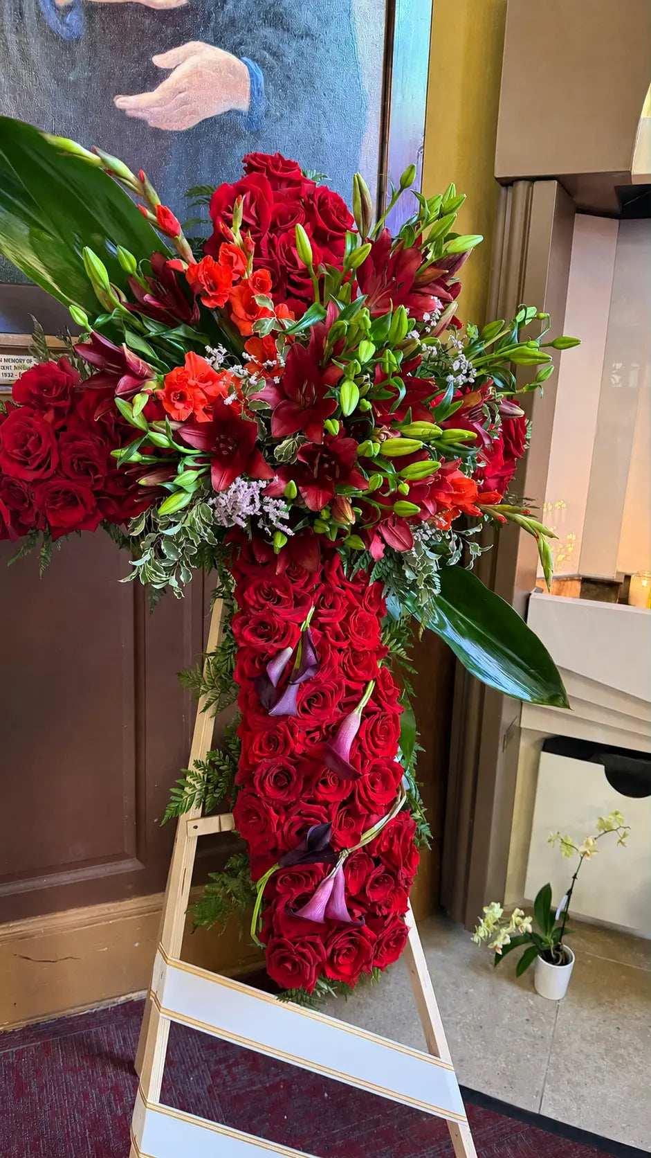 Medium Cross - Funeral - A&N Flowers LA