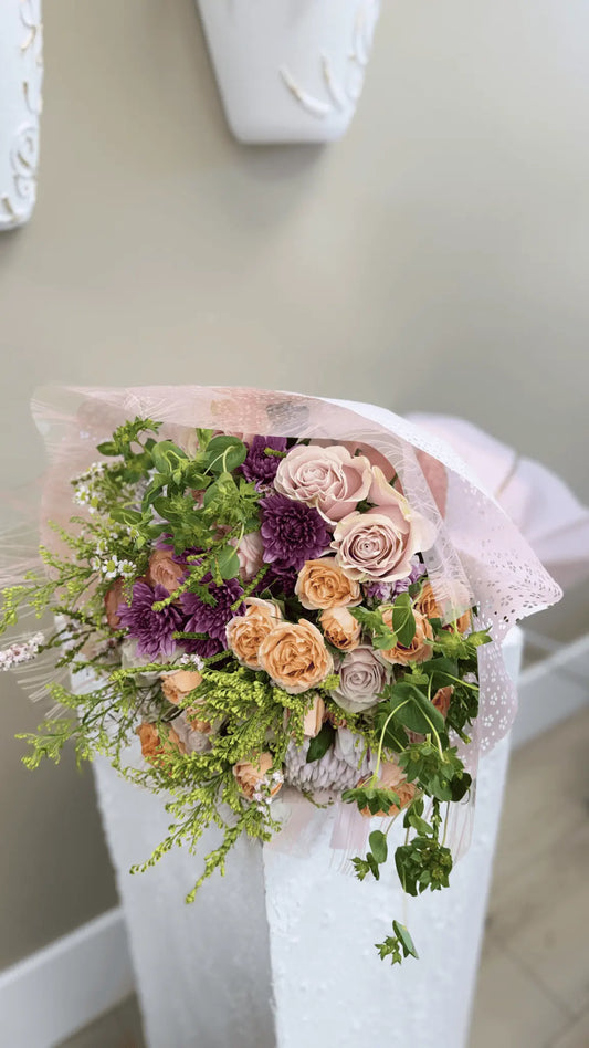 Peach Garden Bouquet - Bouquet - A&N Flowers LA