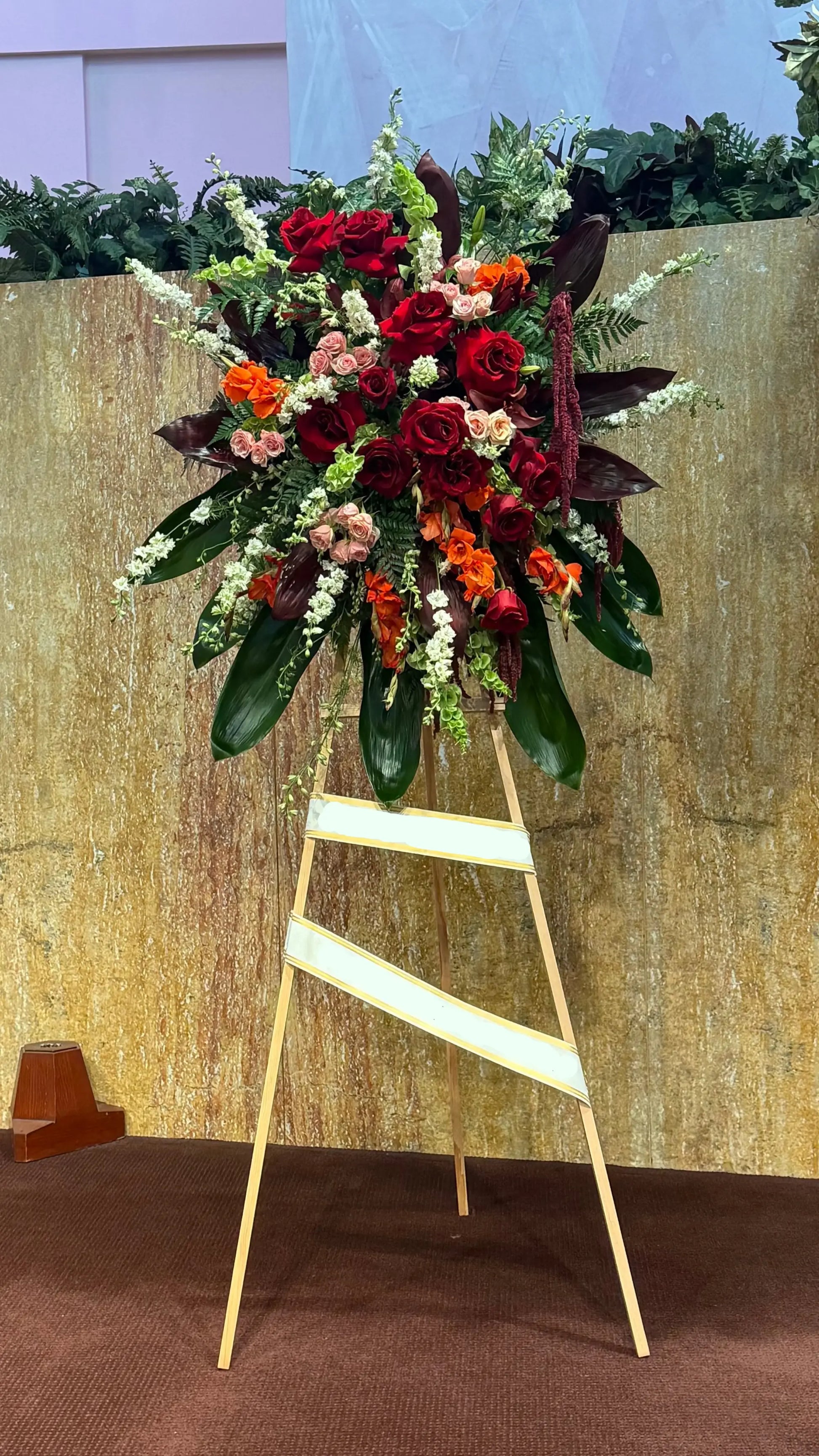 Red Spray - Funeral - A&N Flowers LA