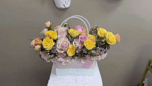 Sorbet Purse Arrangement - Arrangements - A&N Flowers LA