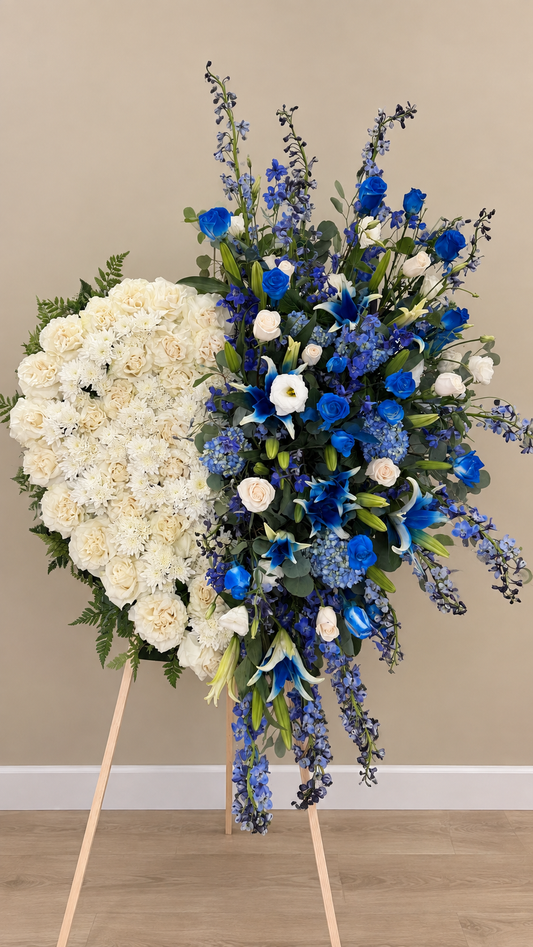 Grand Half & Half Floral Heart